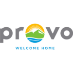 Provo Utah city logo with mountain and sun icon, highlighting a civic partner in community development and local service initiatives